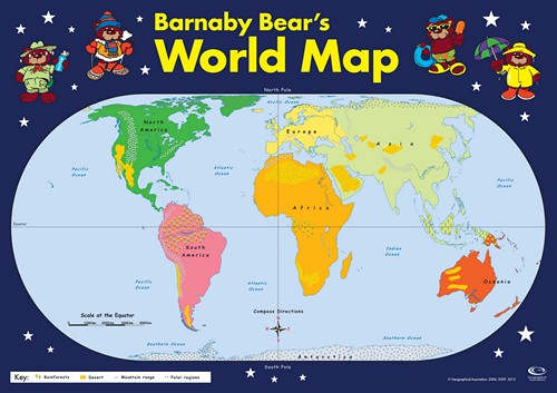 Barnaby Bear's World map