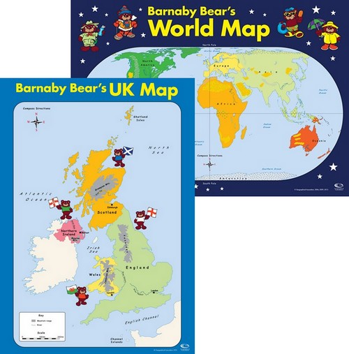Barnaby Bear UK + World Map offer
